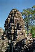 Angkor Thom - Bayon temple, second enclosure, corner towers seen from the central terrace 